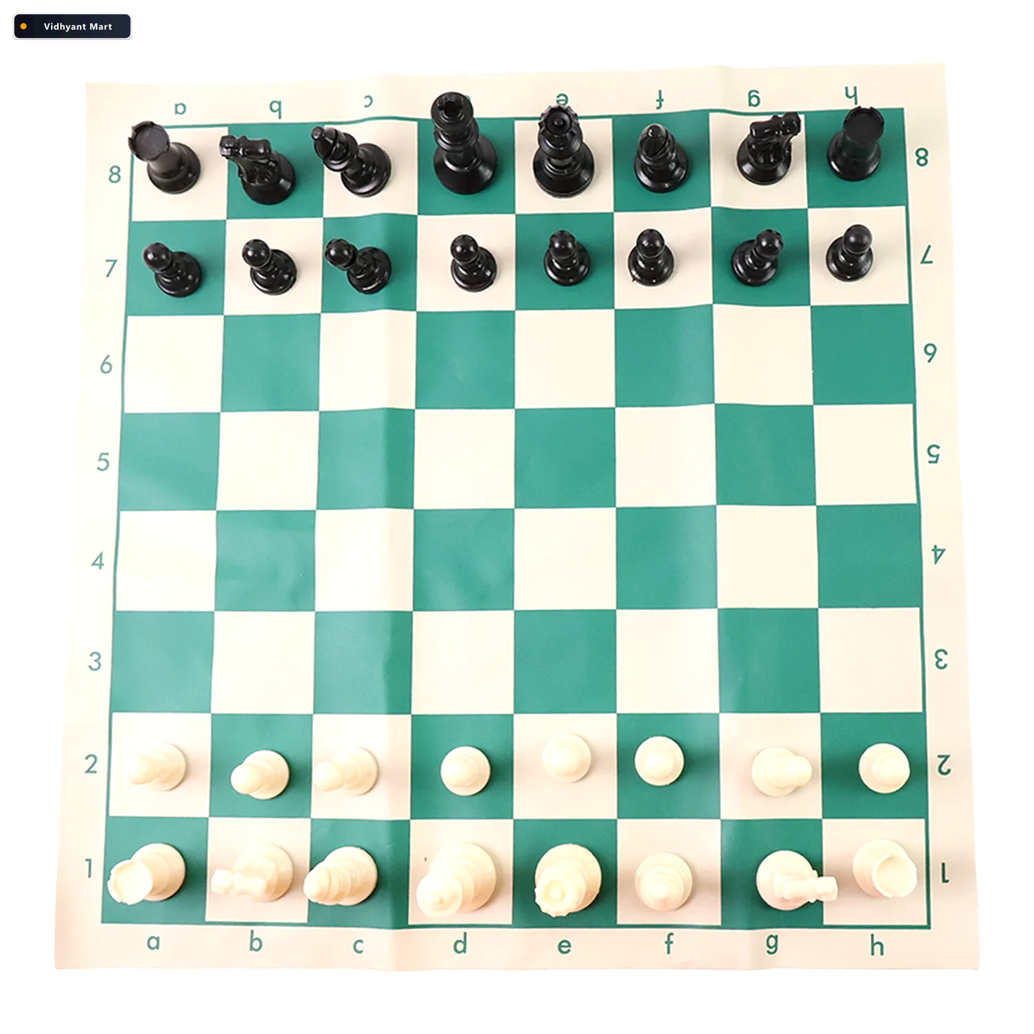 Vidhyant Mart Portable Chess Set Foldable Travel Friendly With P 4