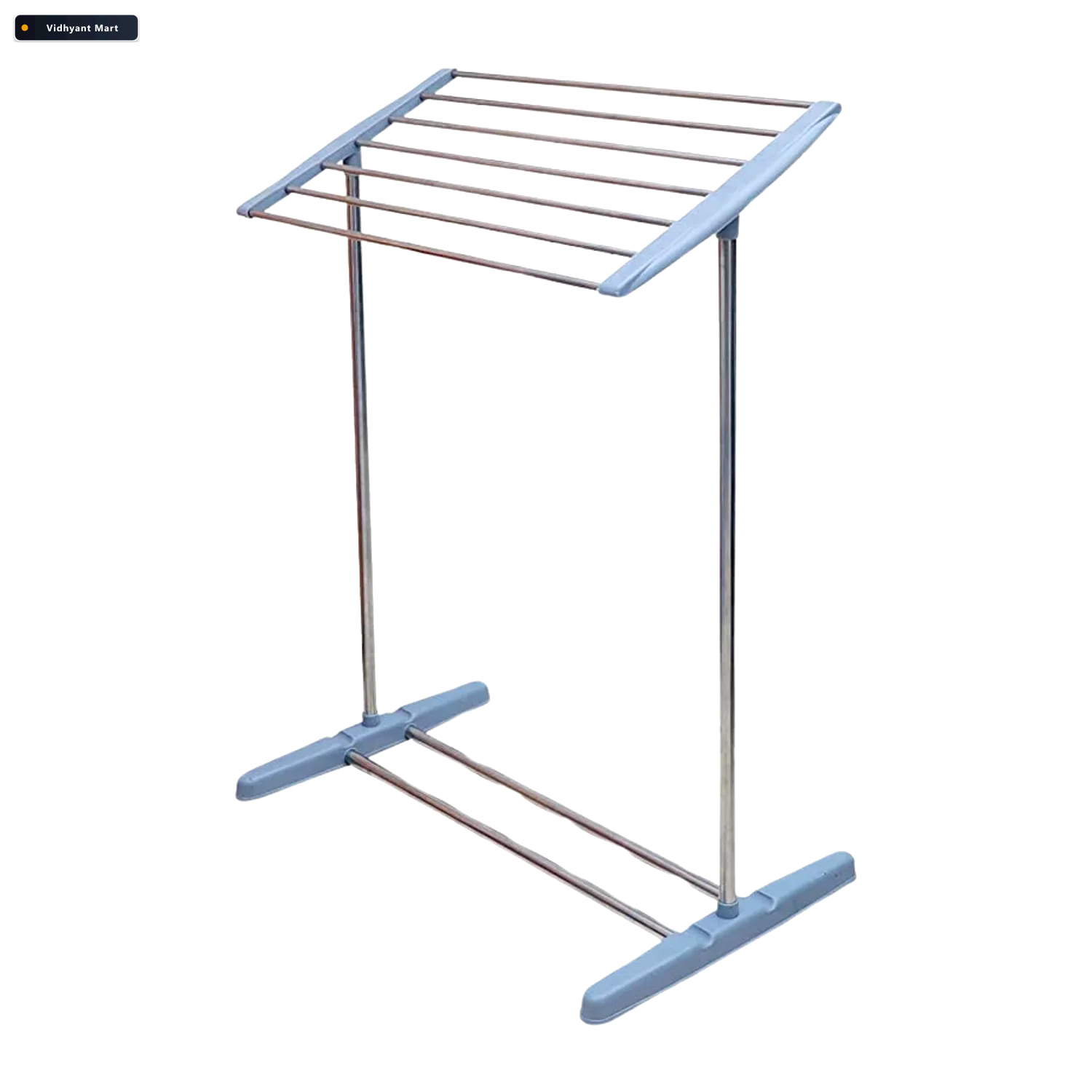 Vidhyant Mart Portable Clothes Drying Rack Foldable Steel Plasti 4