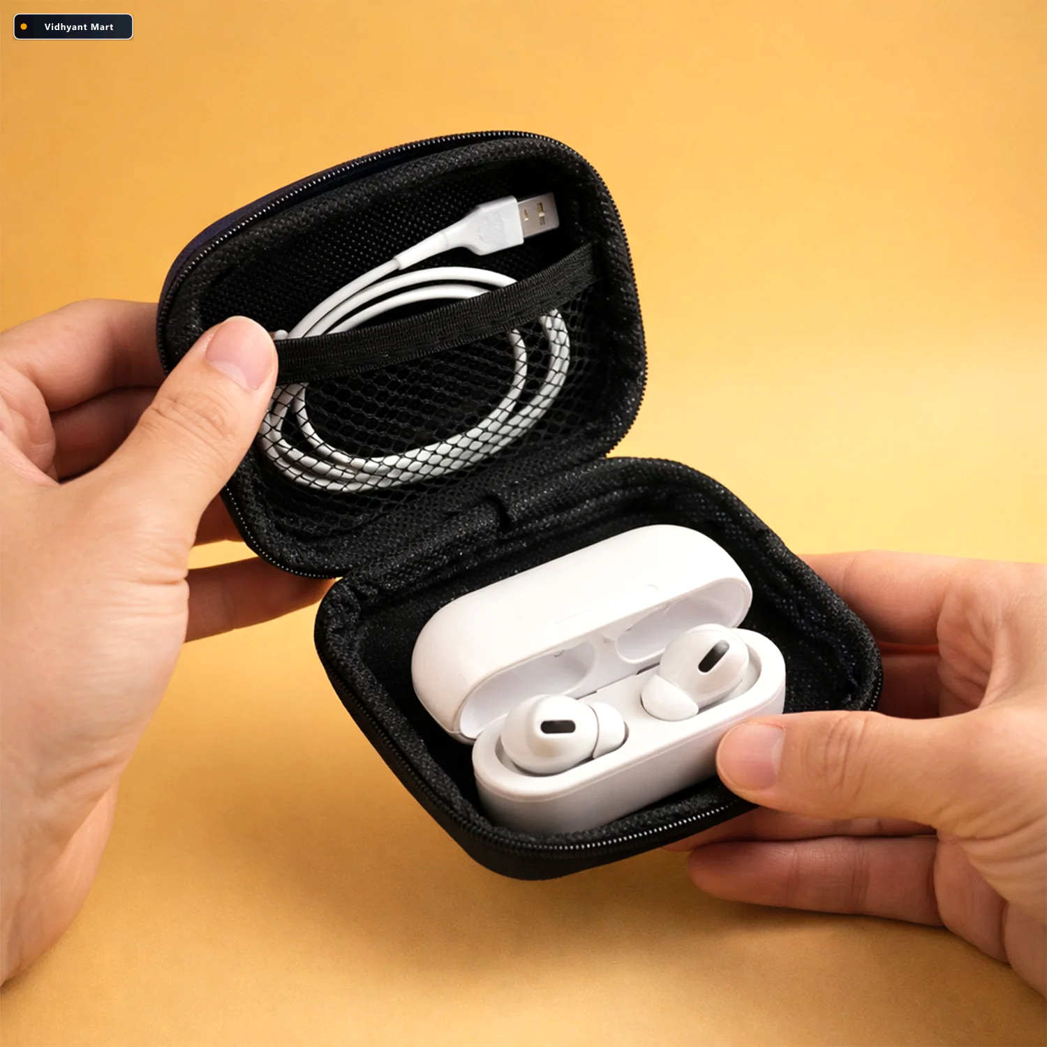 Vidhyant Mart Portable Earphone Case Compact Travel Organizer Fo 2