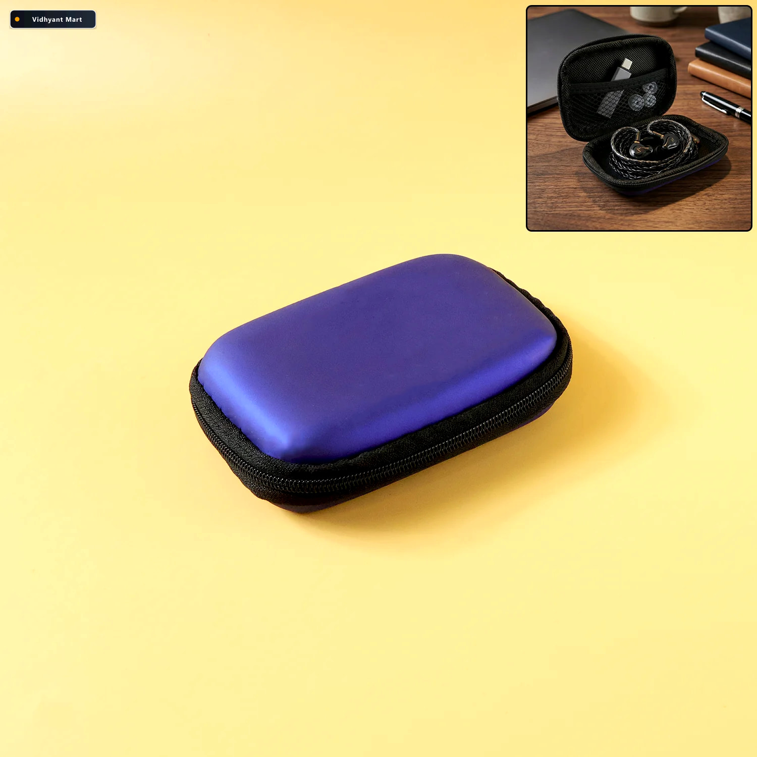 Vidhyant Mart Portable Earphone Case Compact Travel Organizer Fo 4