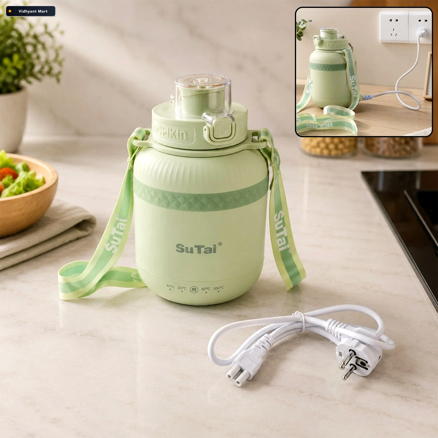Vidhyant Mart Portable Electric Kettle 600ml Travel Water Boiler 1