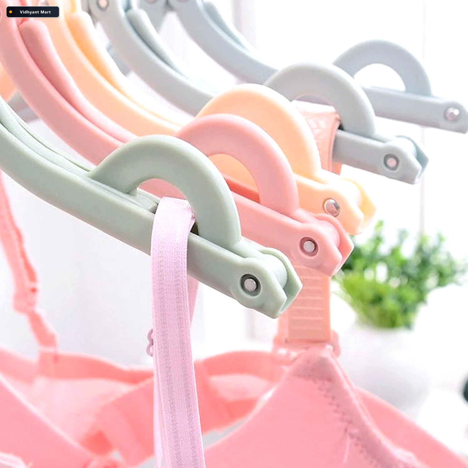 Vidhyant Mart Portable Folding Hangers 10 Pcs Travel Home Use Ti 2