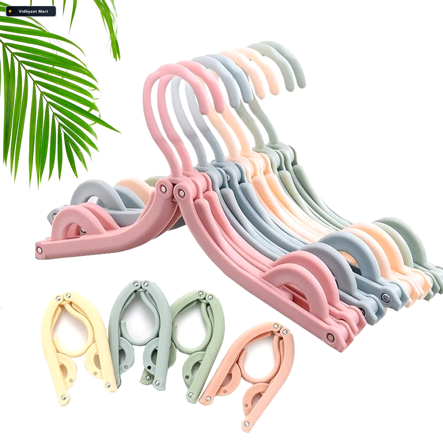 Vidhyant Mart Portable Folding Hangers 10 Pcs Travel Home Use Ti 3