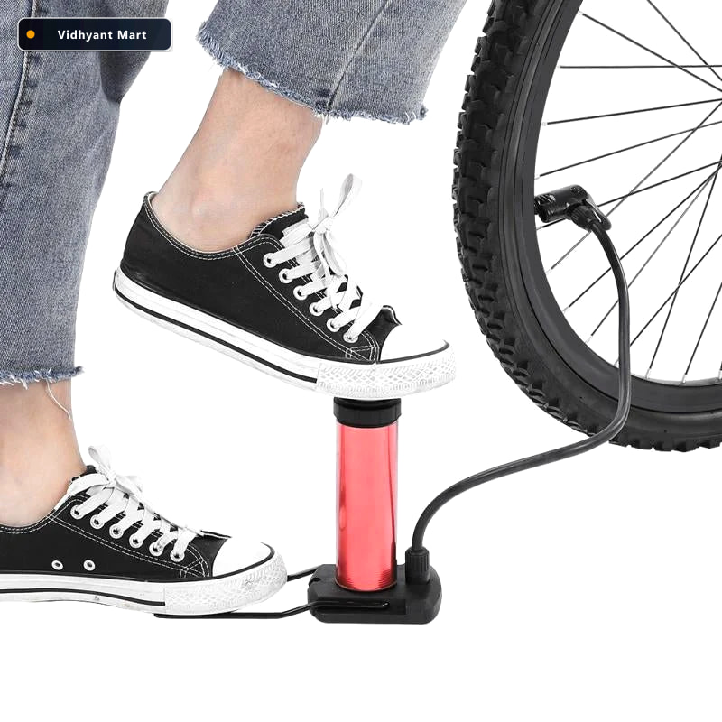 Vidhyant Mart Portable Foot Pump 120 Psi Mini Tyre Inflator Velv 3