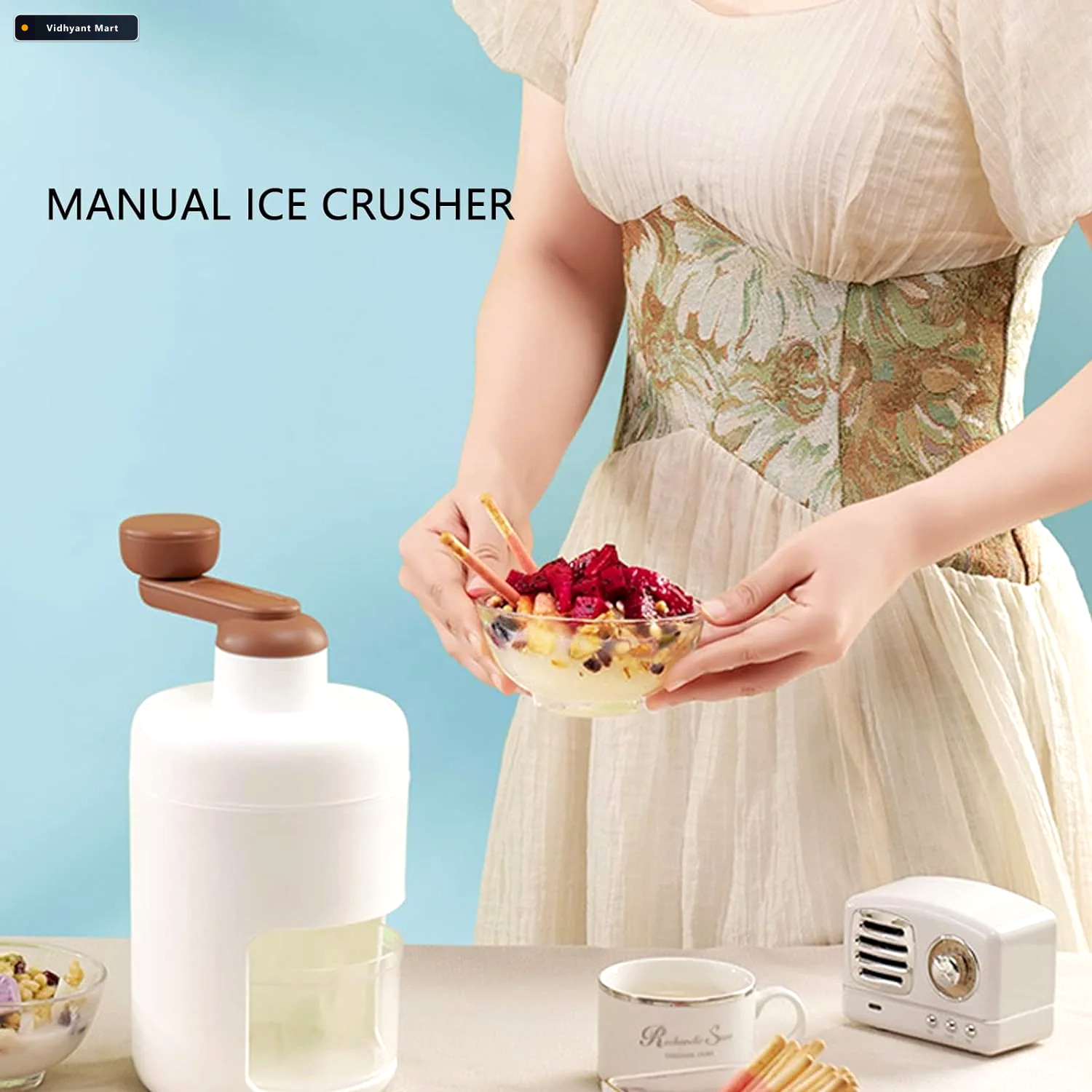 Vidhyant Mart Portable Gola Maker Manual Shaved Ice Machine Stor 2