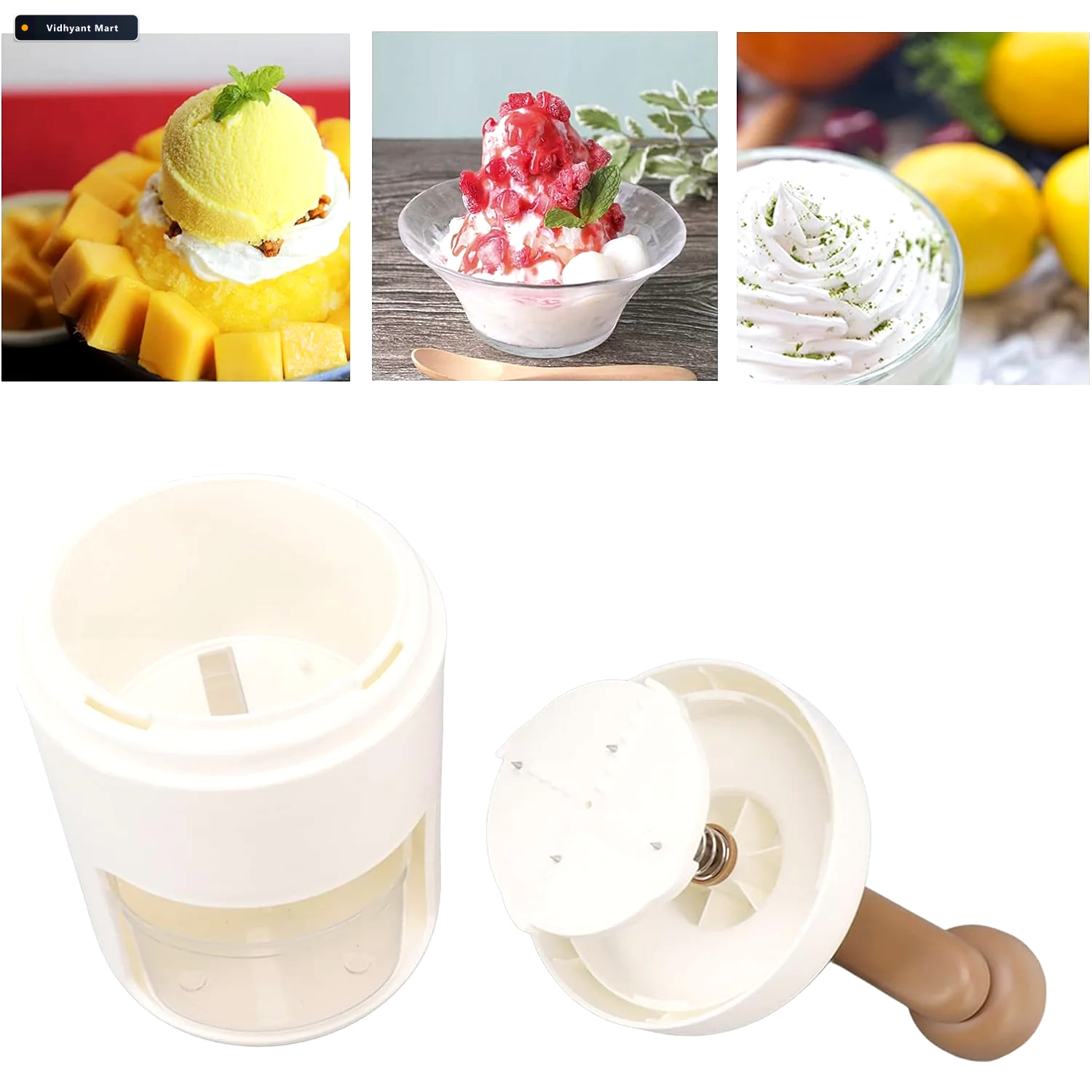 Vidhyant Mart Portable Gola Maker Manual Shaved Ice Machine Stor 4