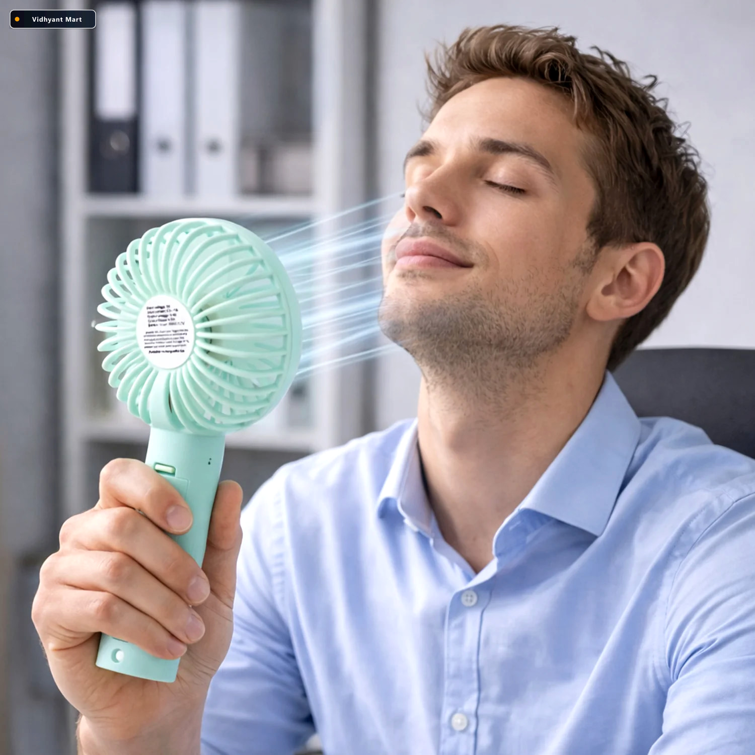 Vidhyant Mart Portable Handheld Fan Lightweight Rechargeable Coo 3