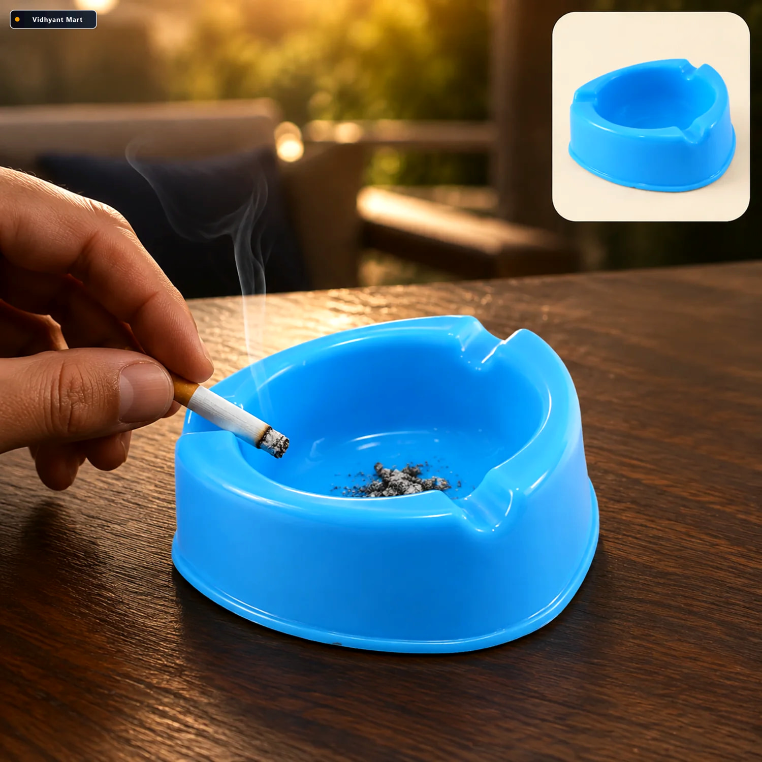 Vidhyant Mart Portable Mix Colour Ashtray For Travel And Office 1