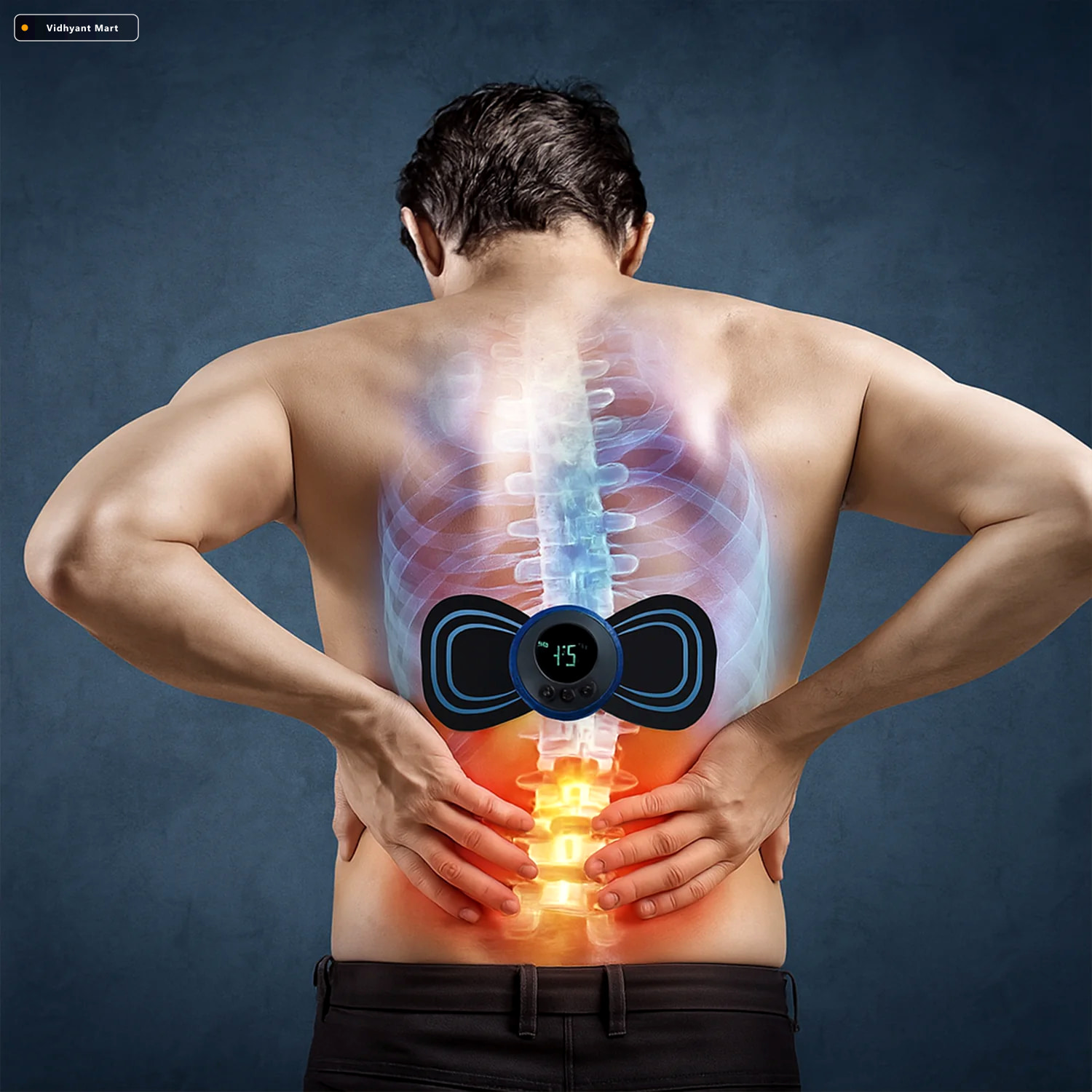 Vidhyant Mart Portable Neck Massager Usb Rechargeable Ems Velvet 1