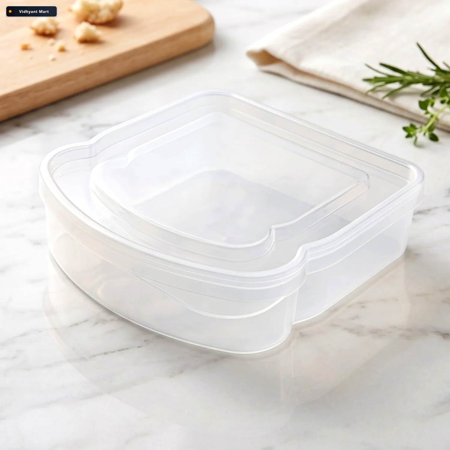 Vidhyant Mart Portable Plastic Sandwich Lunch Box With Secure Li 3