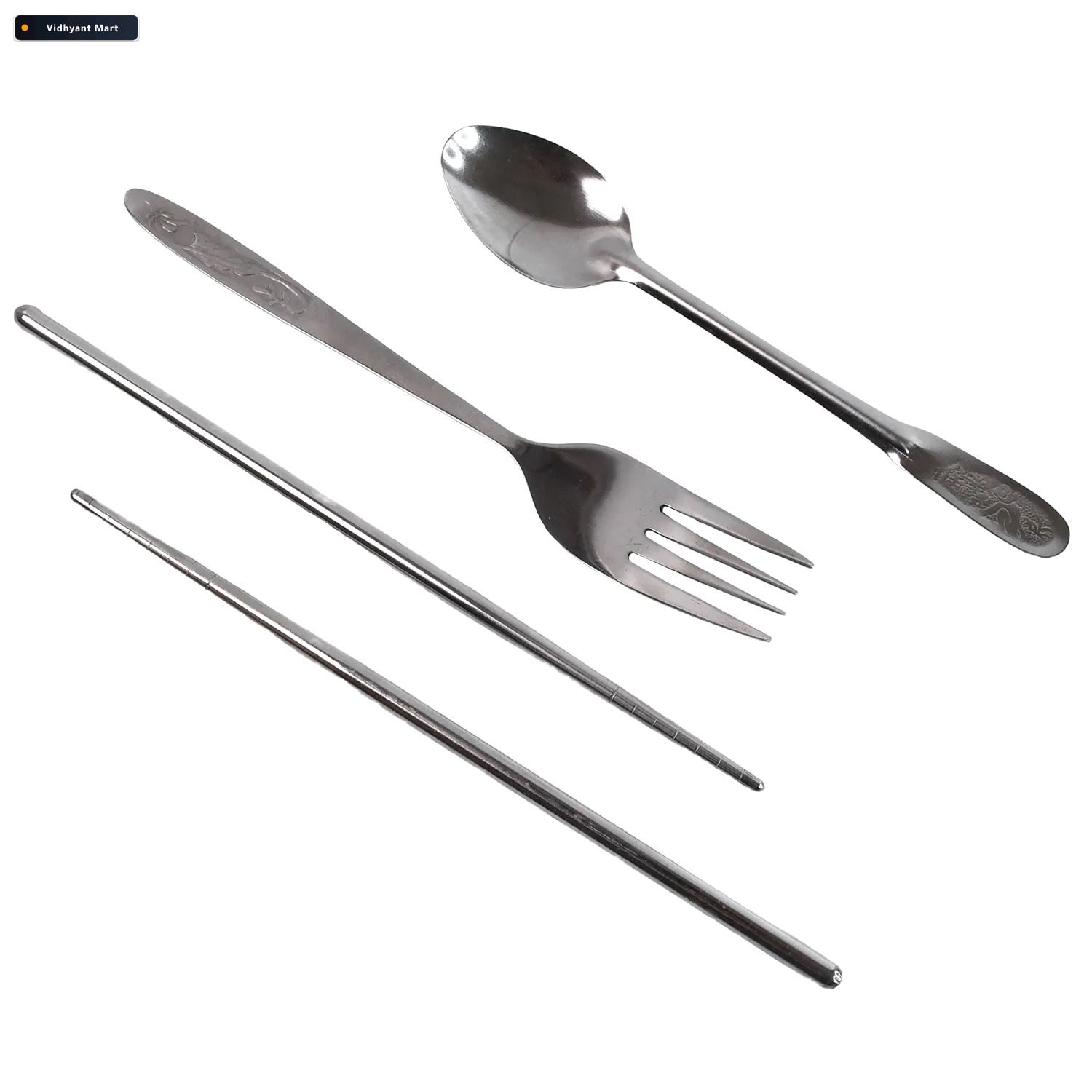 Vidhyant Mart Portable Stainless Steel Cutlery Set Durable 4 Pc 4