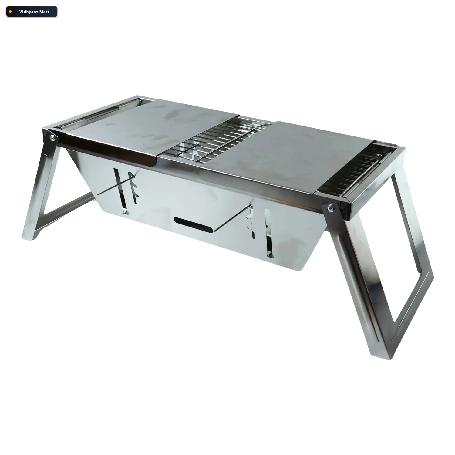 Vidhyant Mart Portable Stainless Steel Grill Compact Outdoor Bbq 4