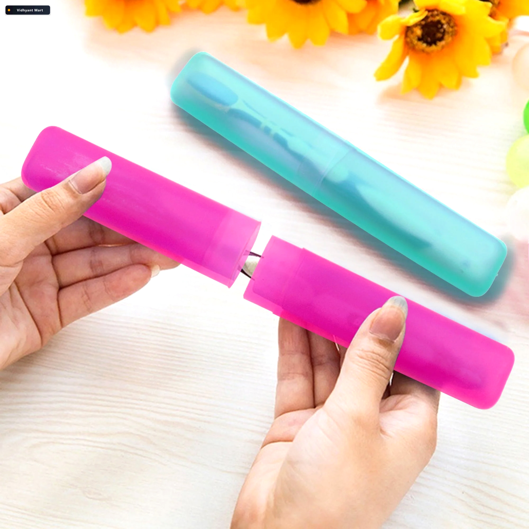 Vidhyant Mart Portable Toothbrush Case Dust Proof Travel Holder 2