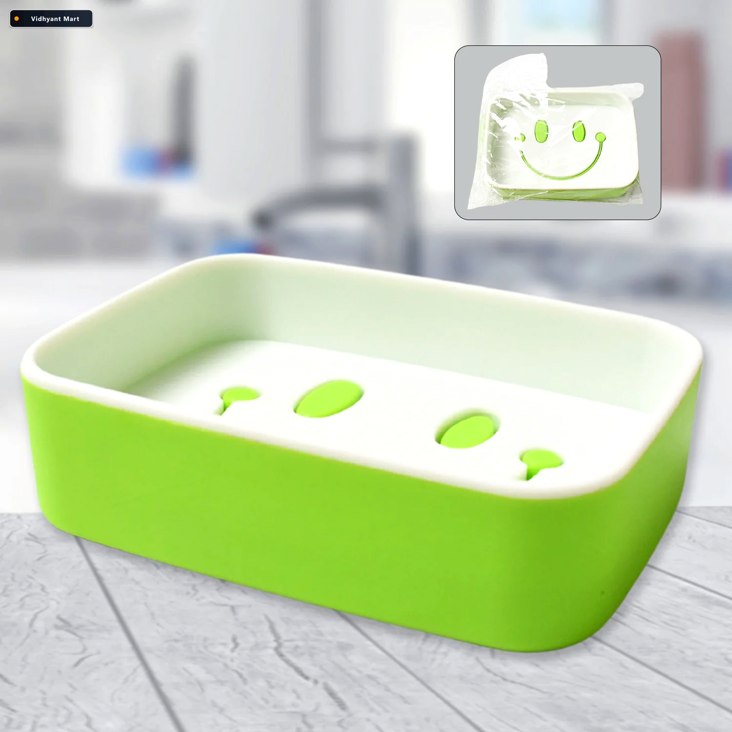 Vidhyant Mart Portable Travel Soap Dish Box Cute Smiley Face Dra 4