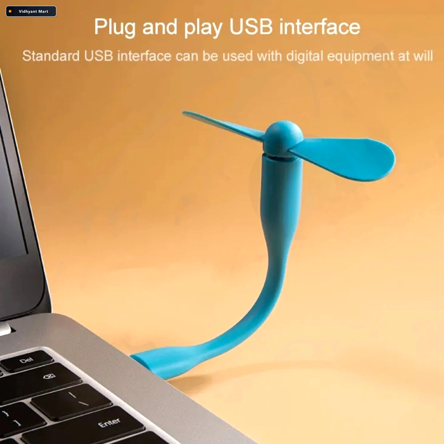 Vidhyant Mart Portable Usb Mini Fan Compact Adjustable For Perso 2