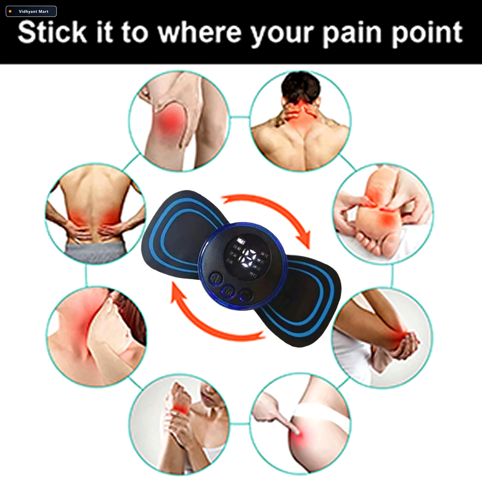 Vidhyant Mart Portable Usb Neck Massager Electric Ems Relief Ind 3