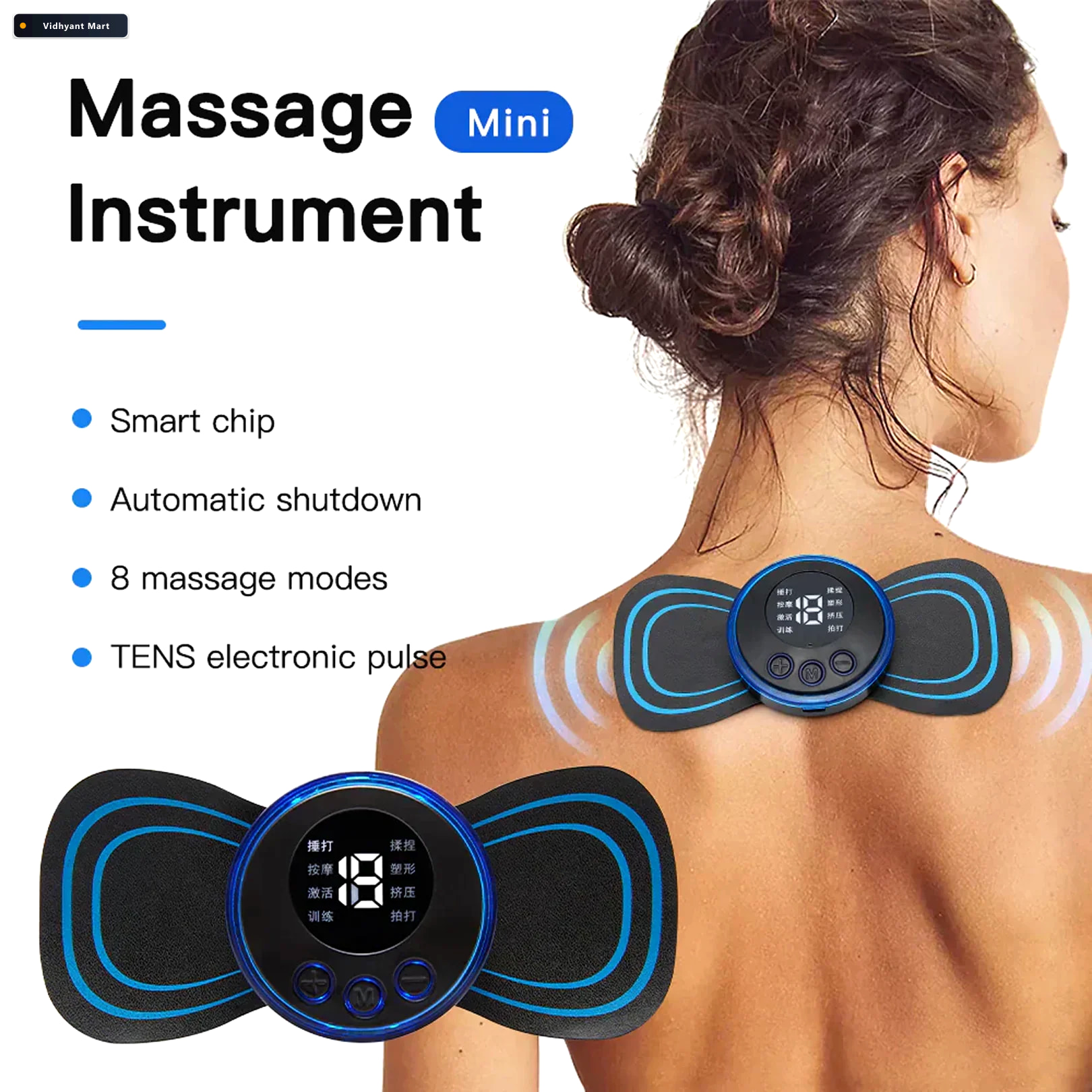 Vidhyant Mart Portable Usb Neck Massager Electric Ems Relief Ind 5