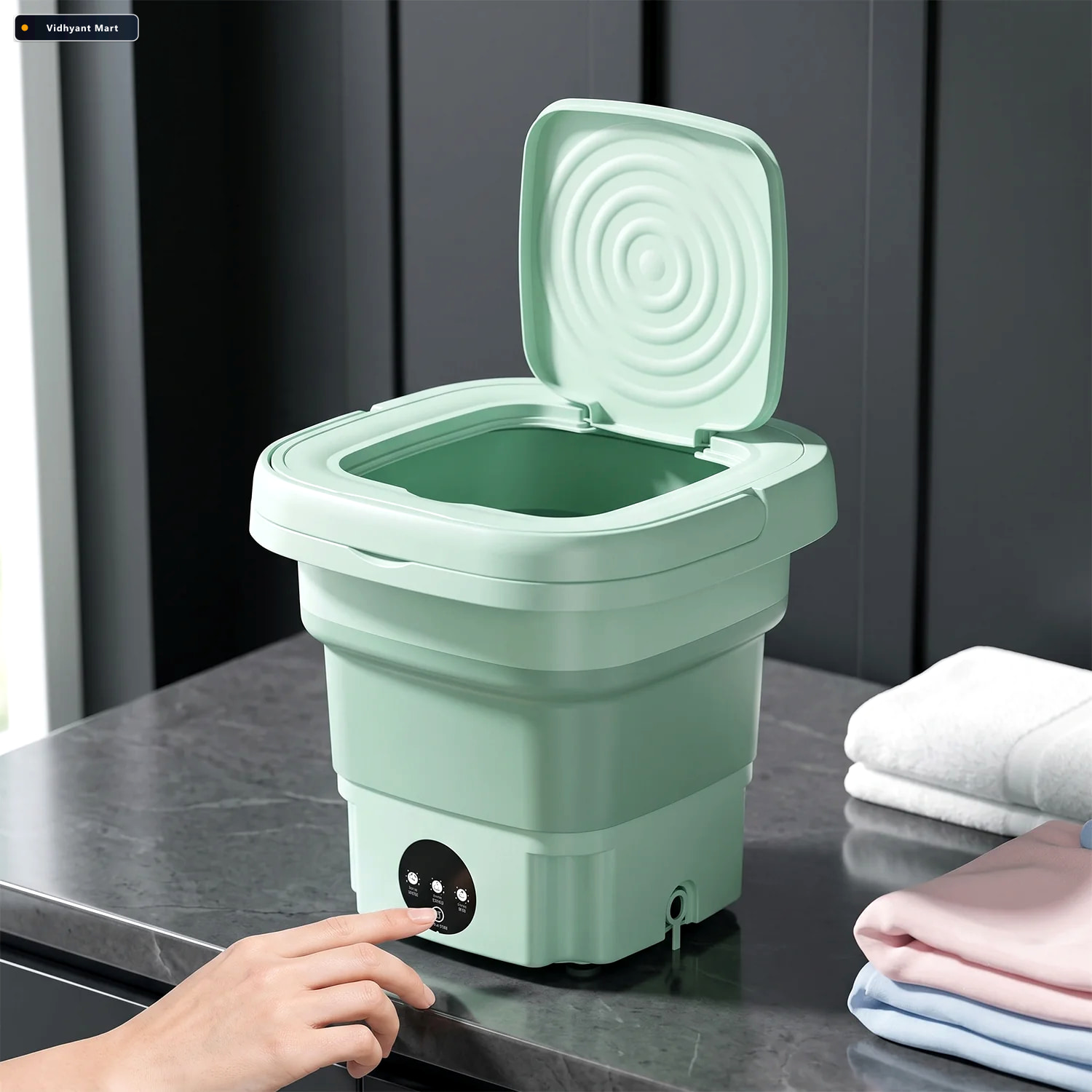 Vidhyant Mart Portable Washing Machine Mini Folding Washer For D 2