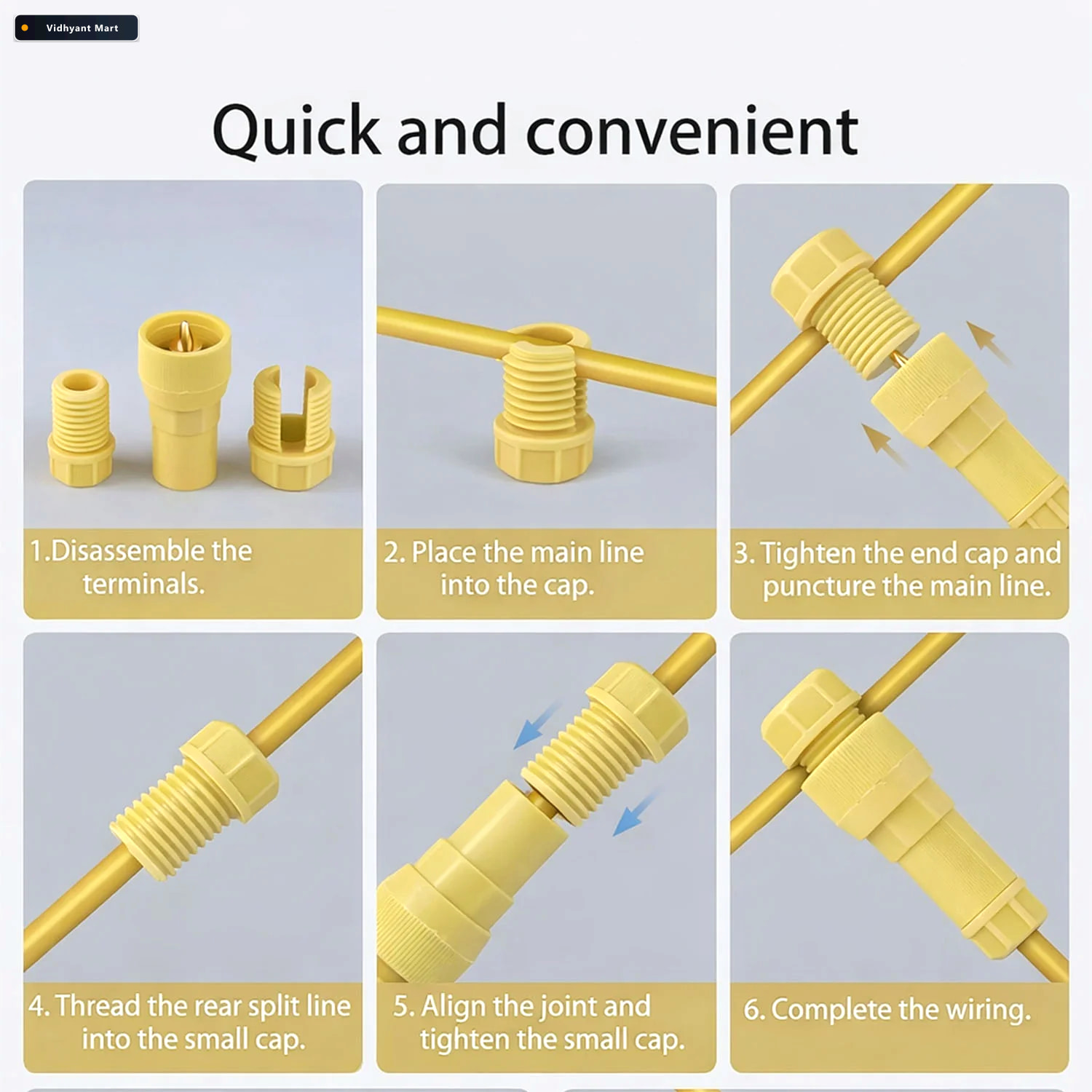 Vidhyant Mart Posi Tap Wire Connector Quick Secure Electrical Sp 3