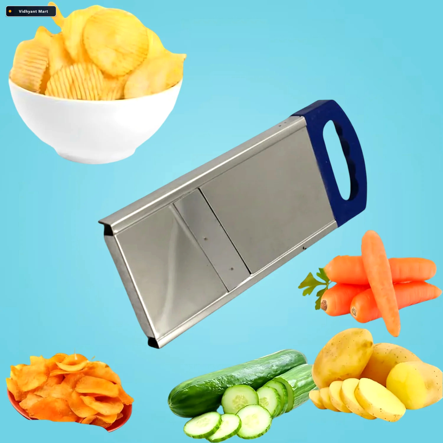 Vidhyant Mart Potato Slicer Effortless Vegetable Cutting Tool Qu 3