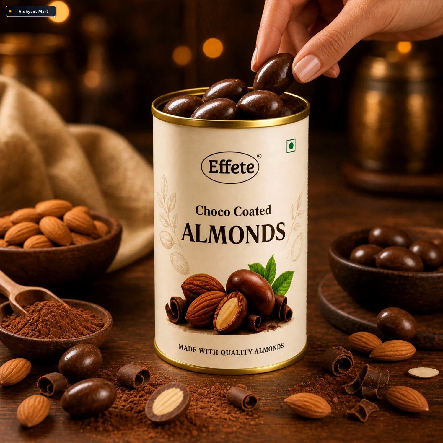 Vidhyant Mart Premium Effete Choco Coated Almonds 96 Gm 5