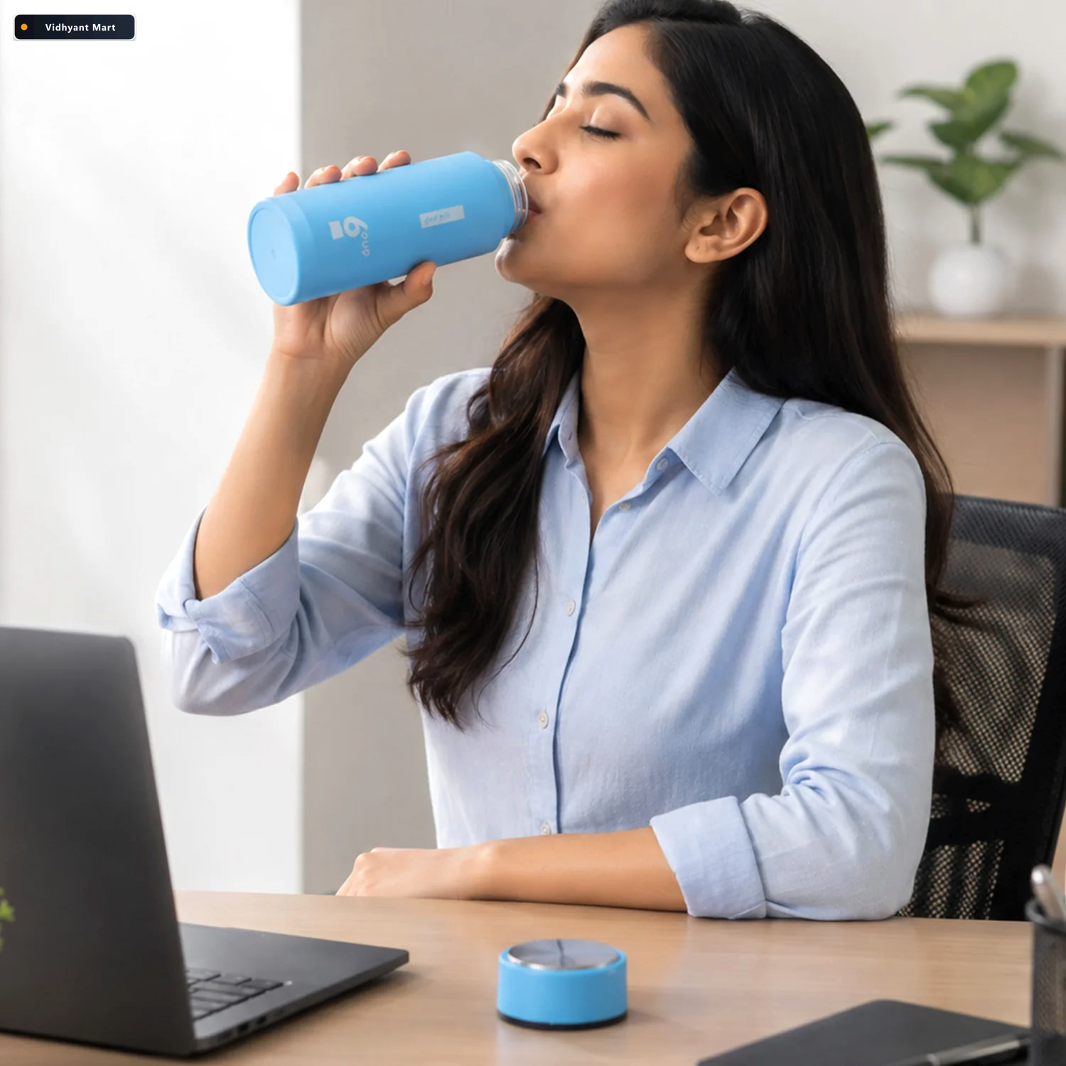 Vidhyant Mart Premium Glass Drinking Water Bottle With Protectiv 2