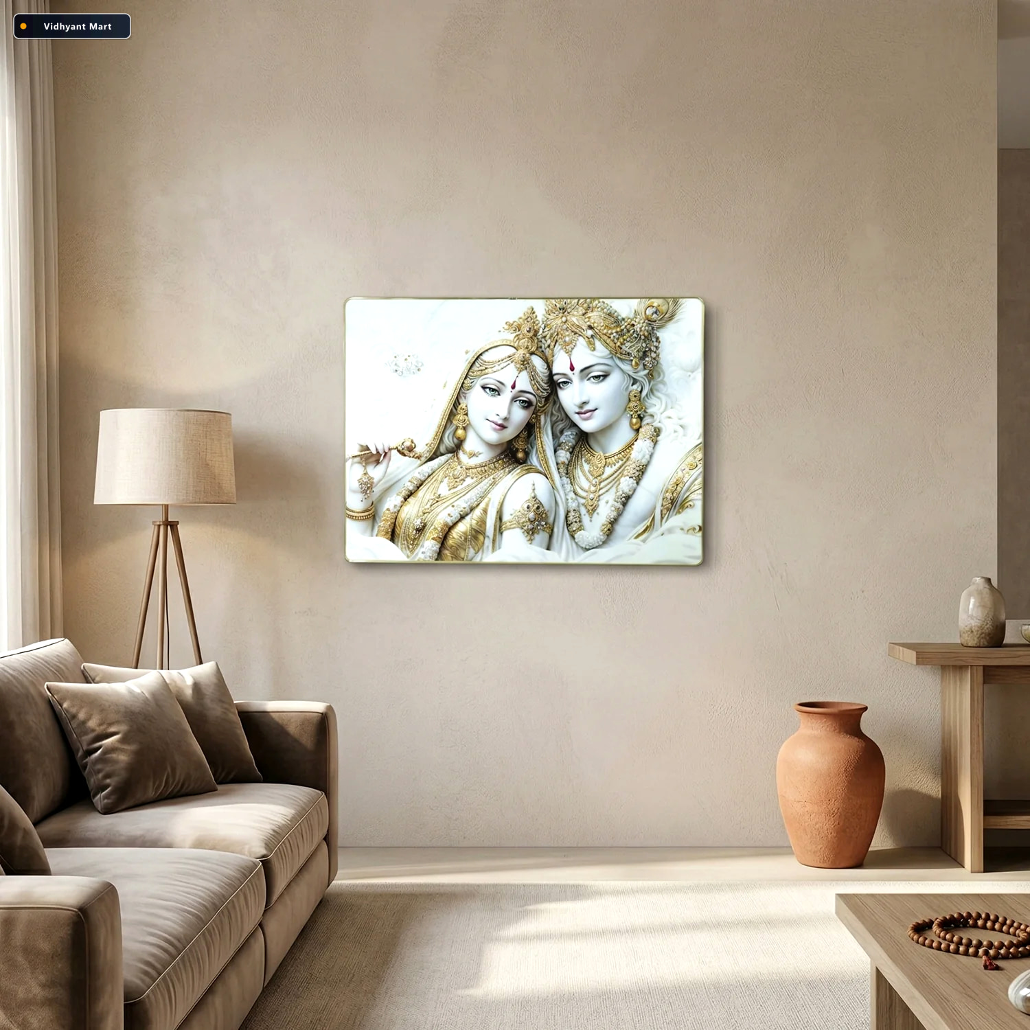 Vidhyant Mart Premium Radha Krishna Wall Art Elegant Spiritual H 2