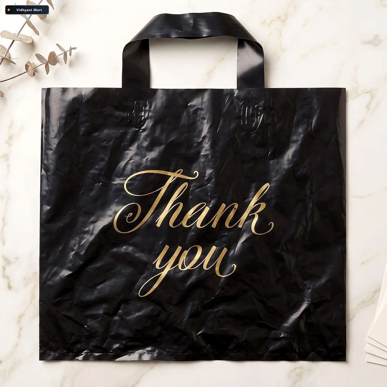 Vidhyant Mart Premium Reusable Plastic Thank You Print Gift Carr 3