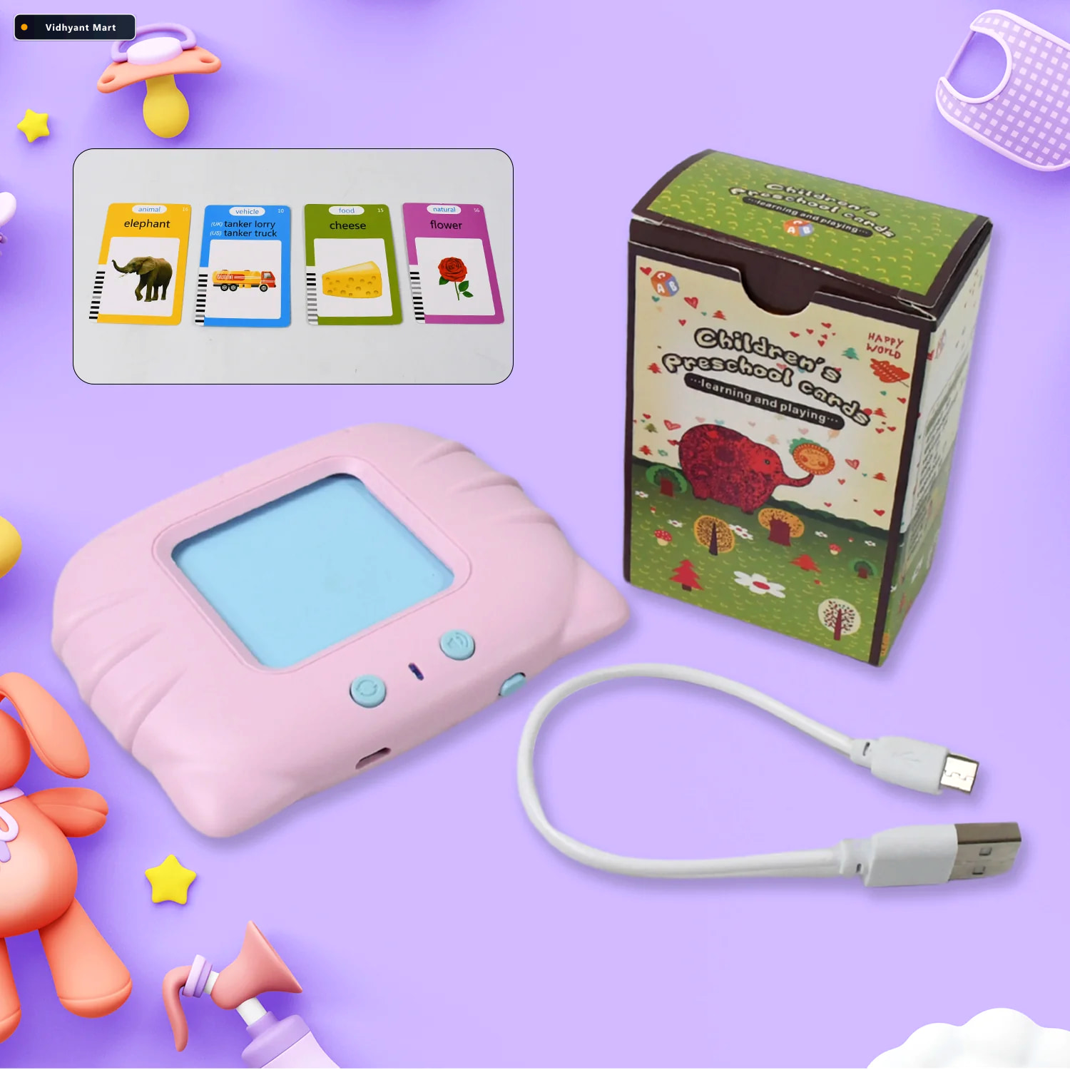 Vidhyant Mart Preschool Learning Toys English Flash Cards For Ki 2