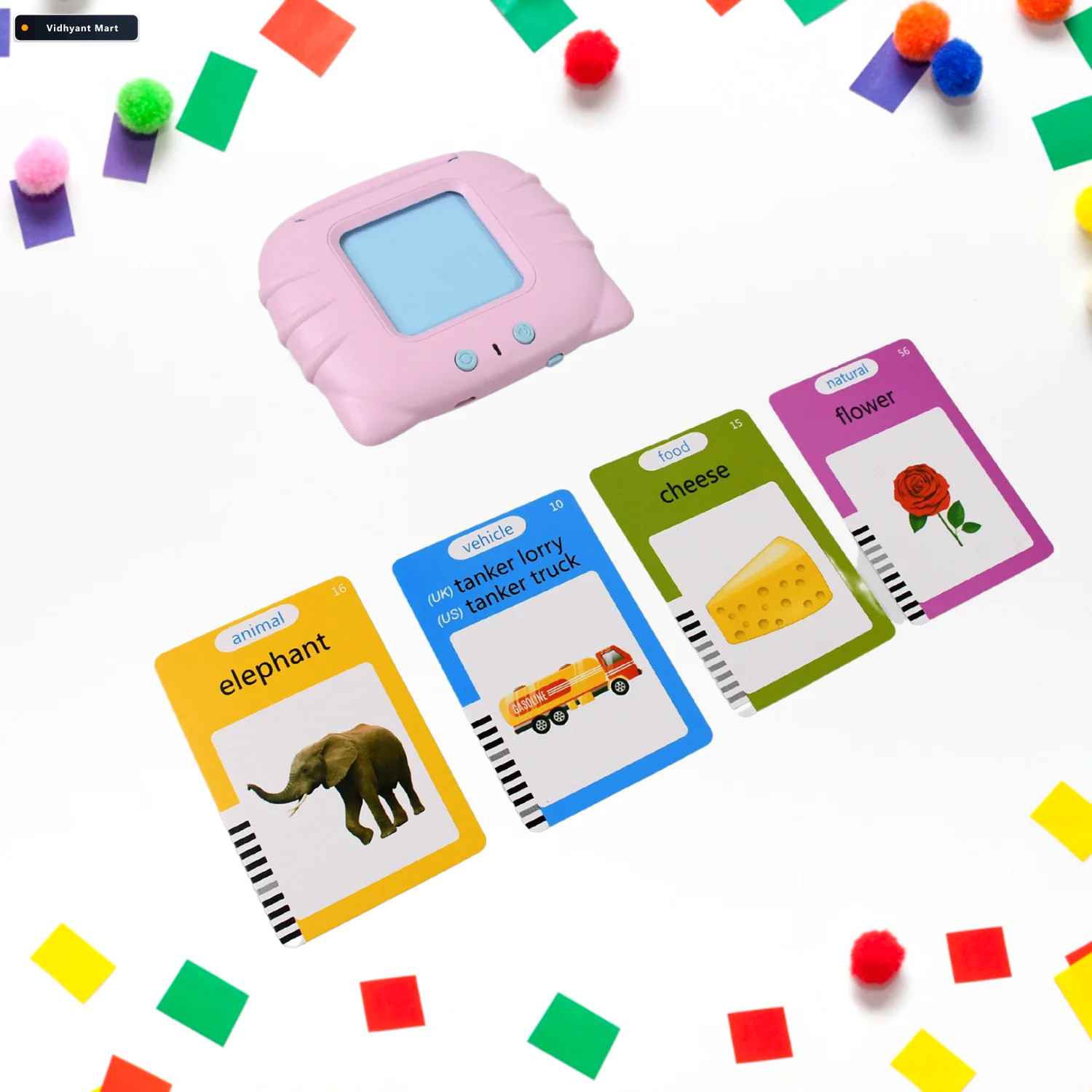 Vidhyant Mart Preschool Learning Toys English Flash Cards For Ki 3