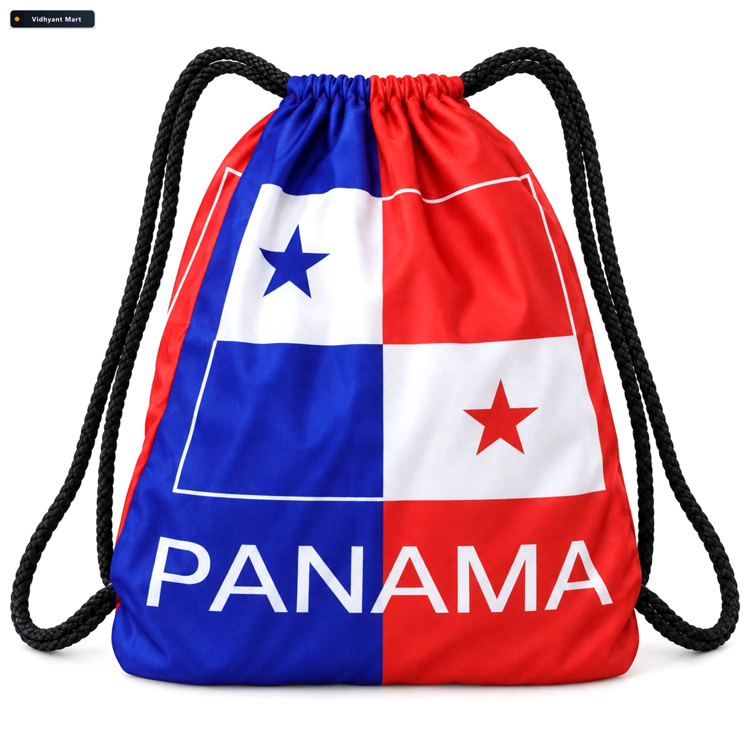 Vidhyant Mart Printed Drawstring Backpack With Braided Cords For 4