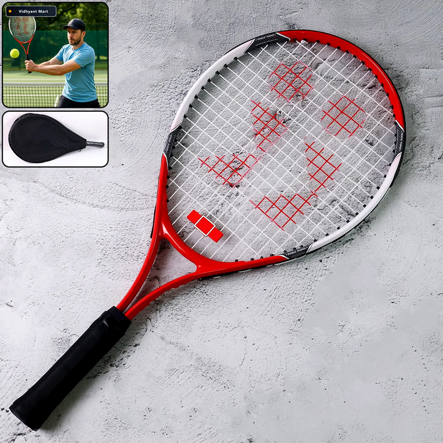 Vidhyant Mart Professional Tennis Racket Lightweight Aluminum Fr 2