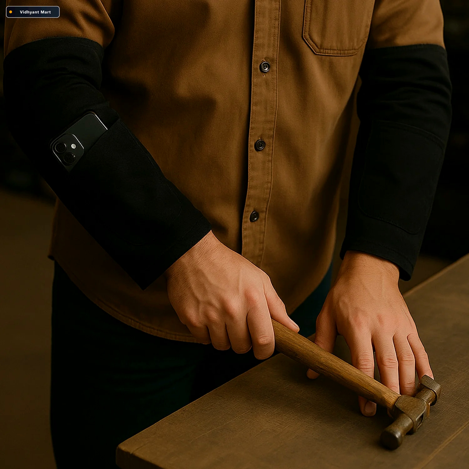 Vidhyant Mart Protective Arm Sleeves With Elbow Padding Heavy Du 2