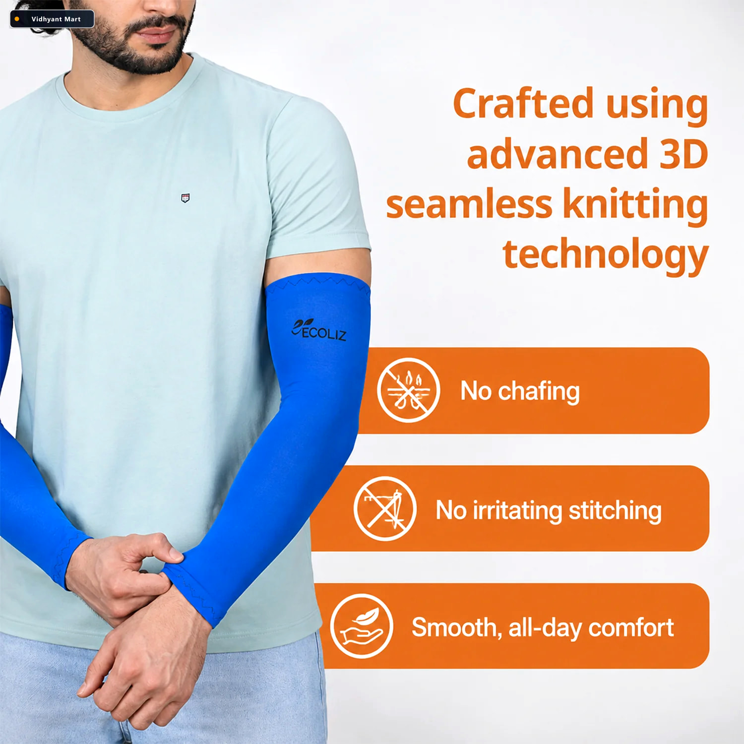 Vidhyant Mart Protective Cooling Arm Sleeves For Outdoor Sports 2