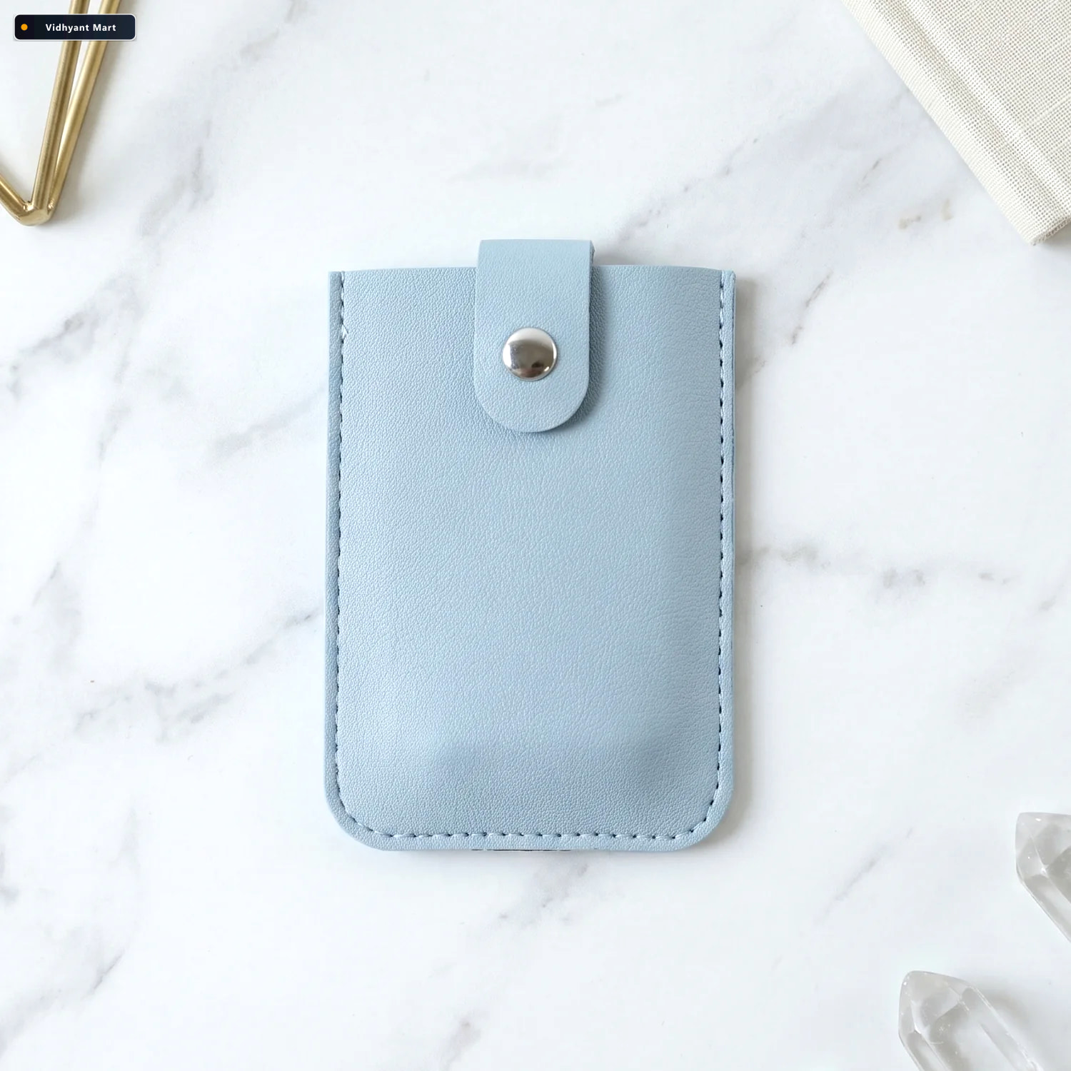 Vidhyant Mart Pu Leather Snap Button Pull Out Card Holder Wallet 2