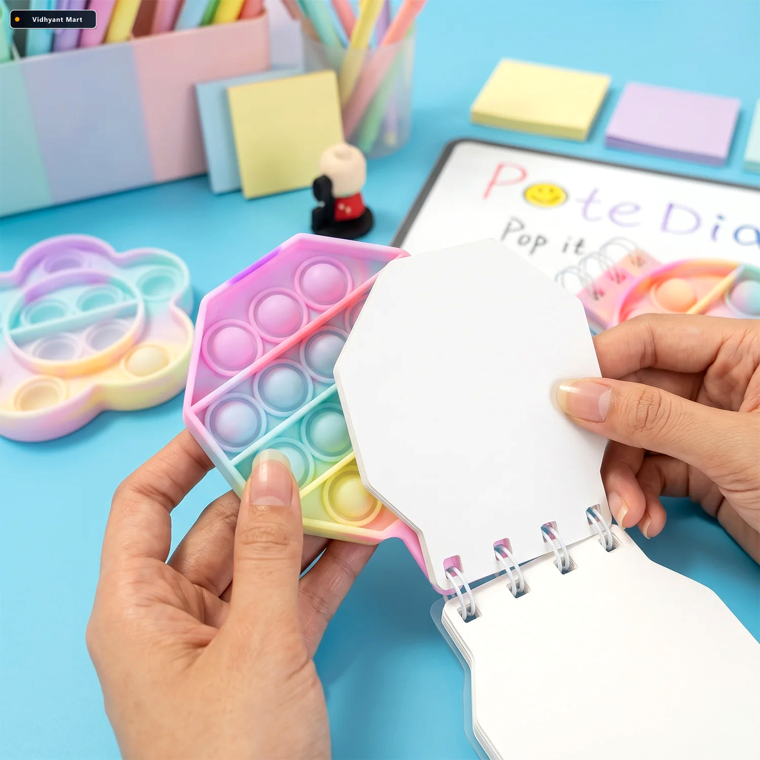 Vidhyant Mart Push Bubble Pop It Fidget Diary Pastel Hexagon Not 2