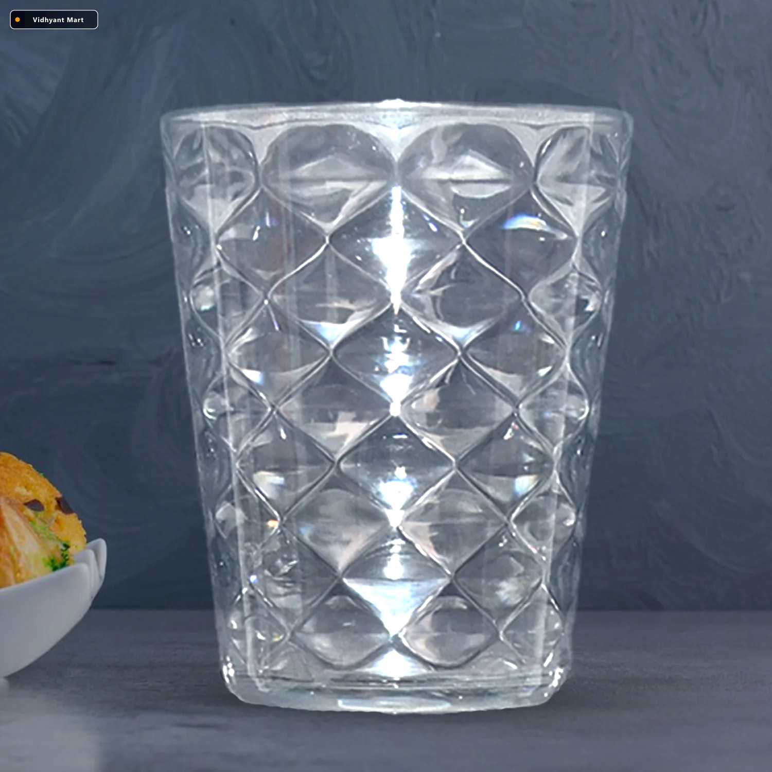Vidhyant Mart Pyramid Glass 300 Ml Unbreakable Plastic Tumbler 3