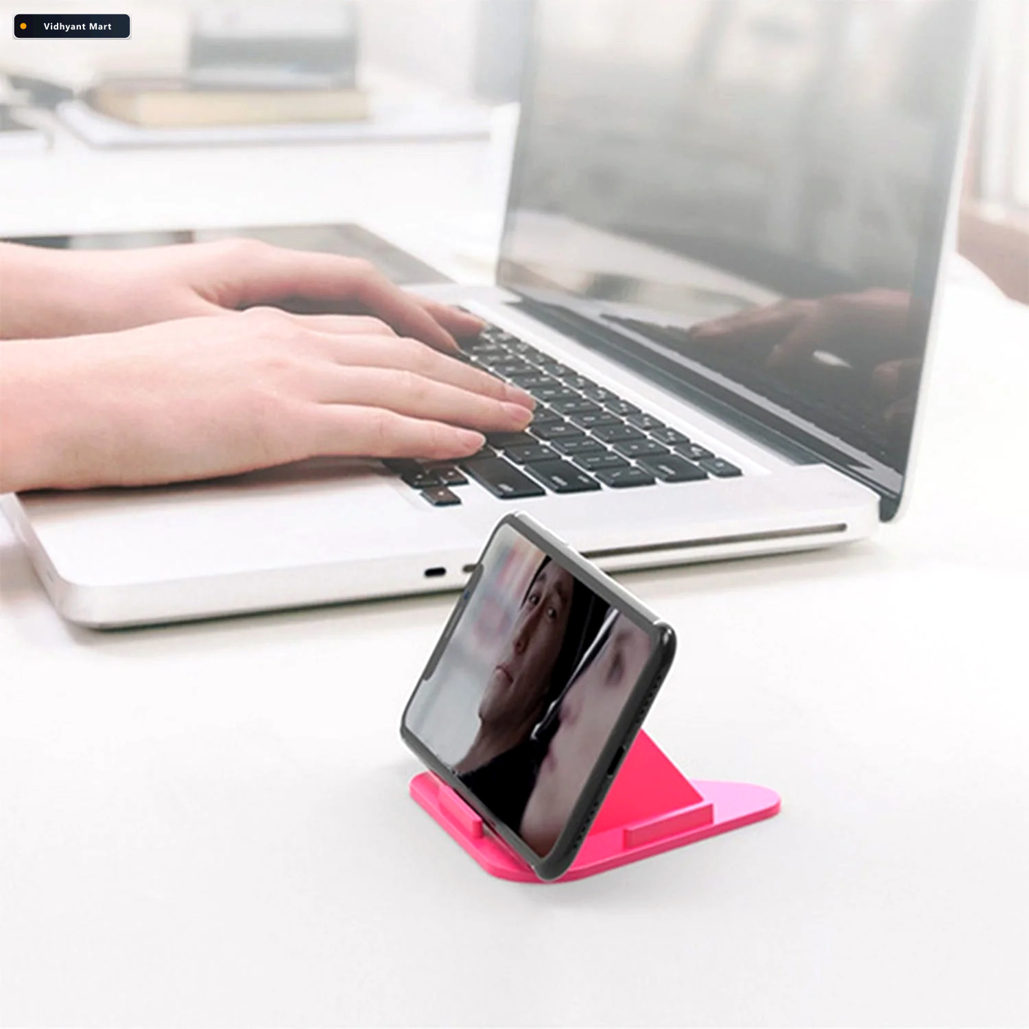 Vidhyant Mart Pyramid Mobile Stand 3 Angle Adjustable Phone Hold 1