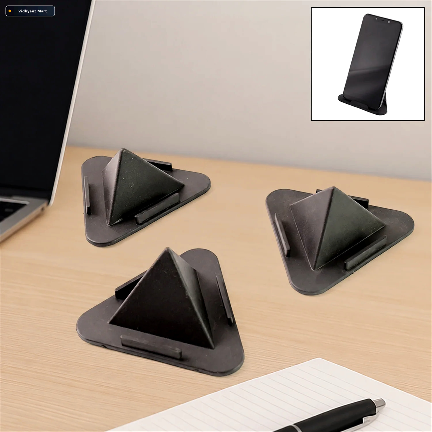 Vidhyant Mart Pyramid Mobile Stand Adjustable 3 Angle Phone Hold 1