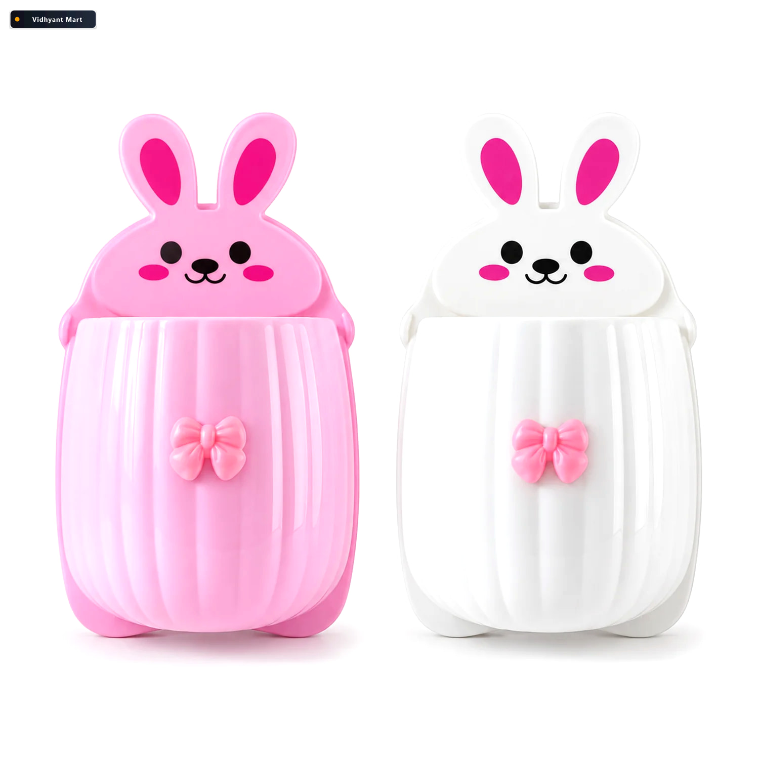 Vidhyant Mart Rabbit Design Wall Mounted Toothbrush Holder Set F 4