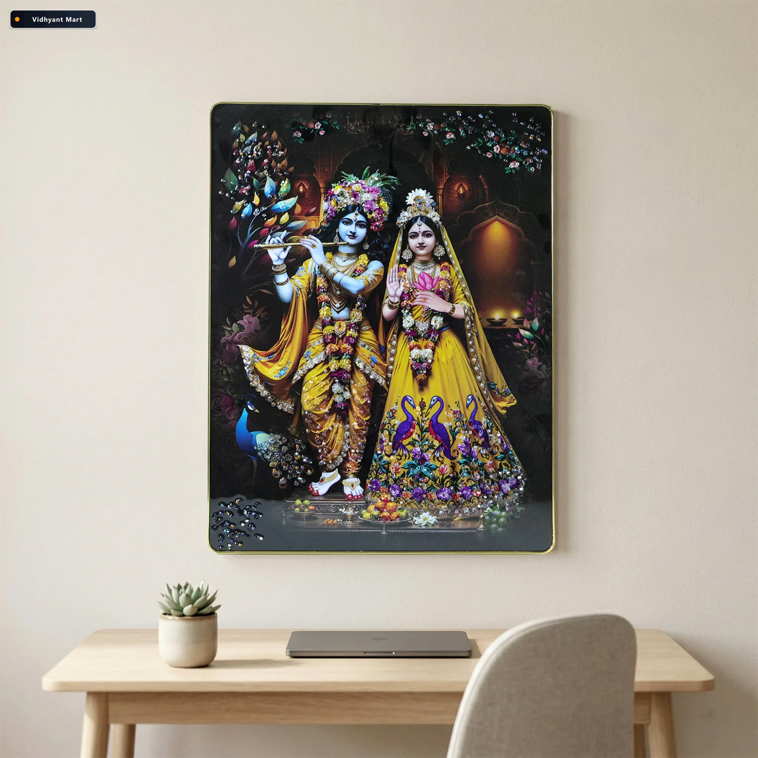 Vidhyant Mart Radha Krishna Wall Frame Divine Home Decor For Spi 4