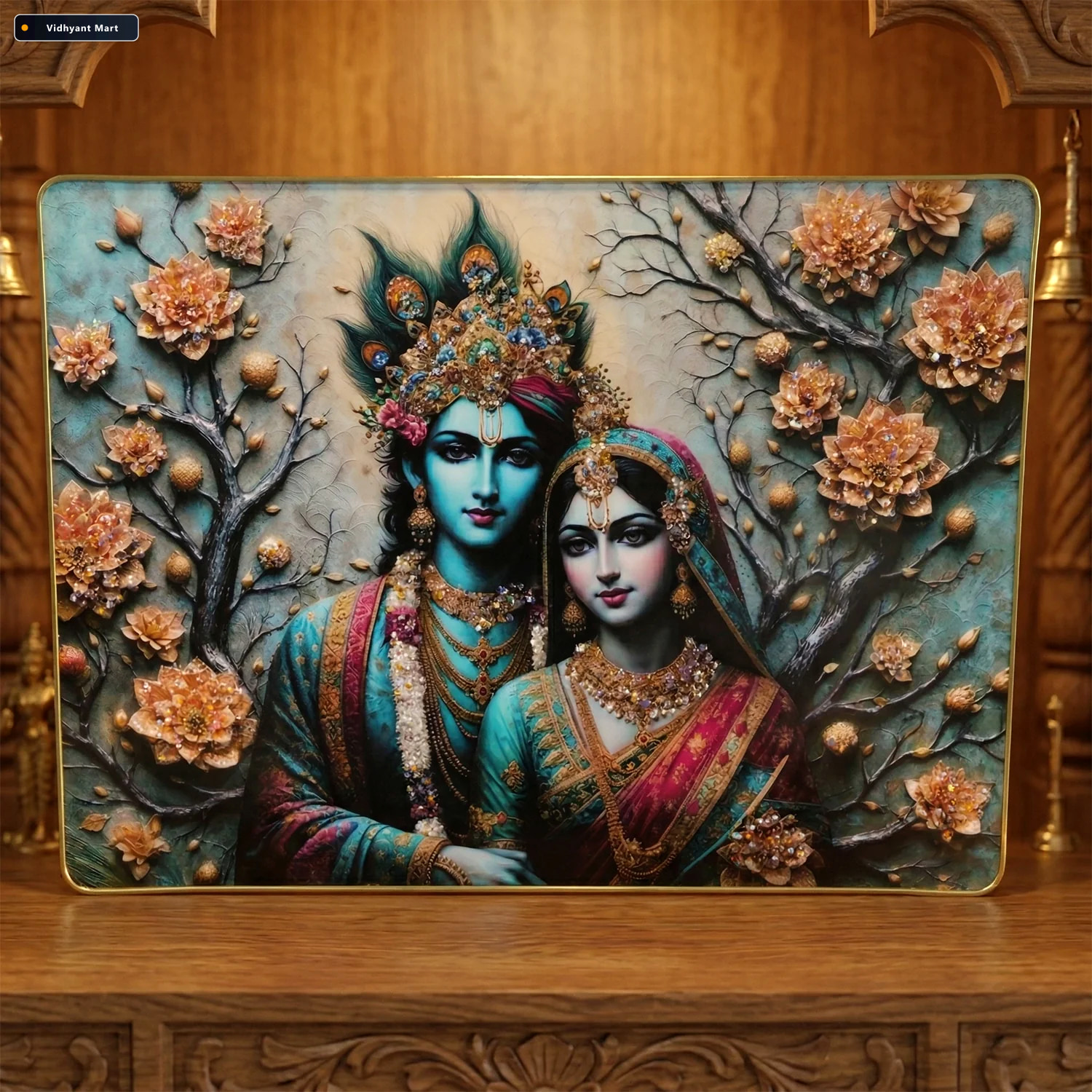 Vidhyant Mart Radha Krishna Wall Frame Divine Spiritual Decor Fo 2