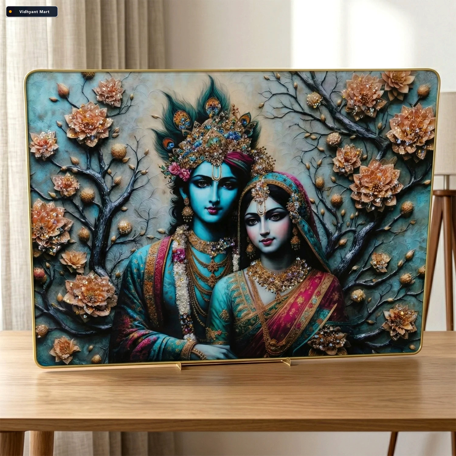 Vidhyant Mart Radha Krishna Wall Frame Divine Spiritual Decor Fo 4