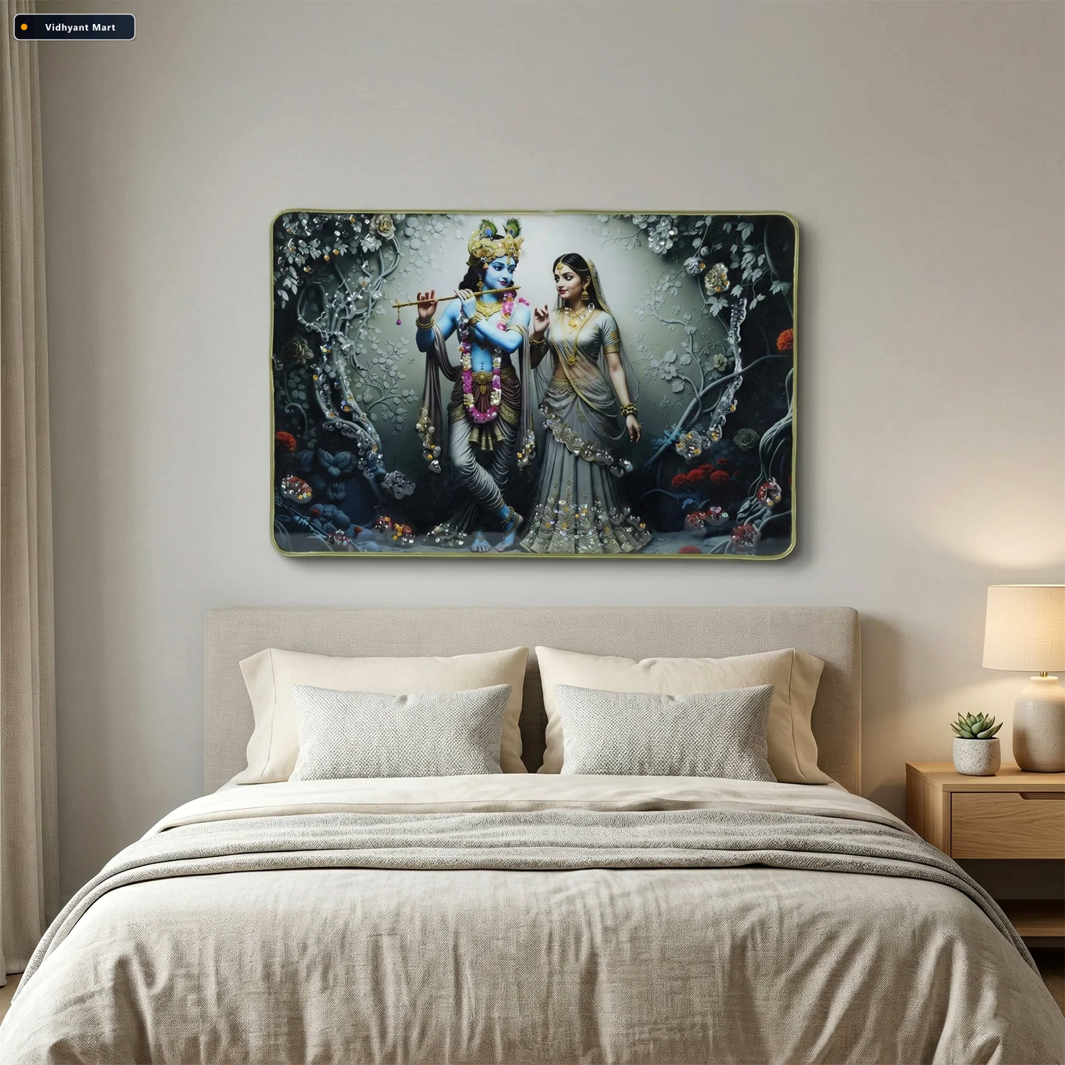 Vidhyant Mart Radha Krishna Wall Frame Elegant Spiritual Home De 2