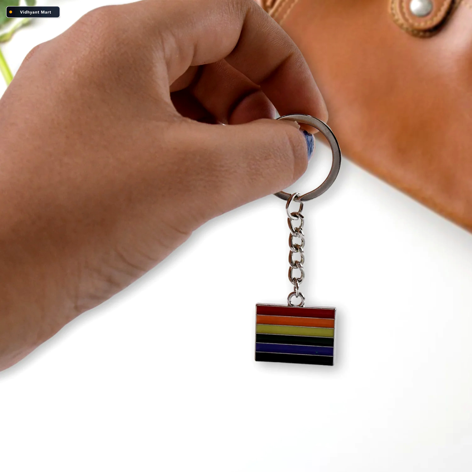 Vidhyant Mart Rainbow Metal Keyring Stylish Durable Accessory Mi 2