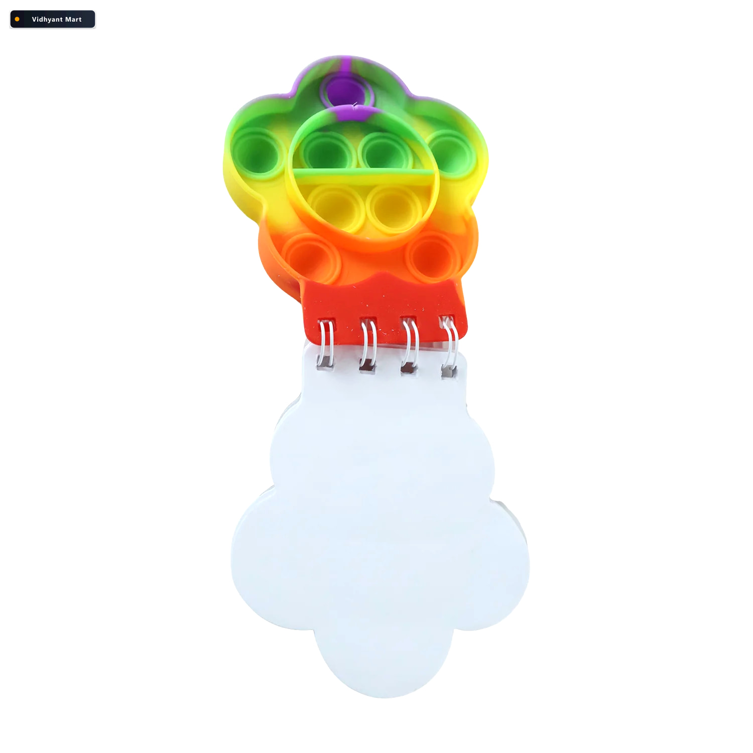 Vidhyant Mart Rainbow Push Bubble Pop It Diary Fidget Notebook F 4
