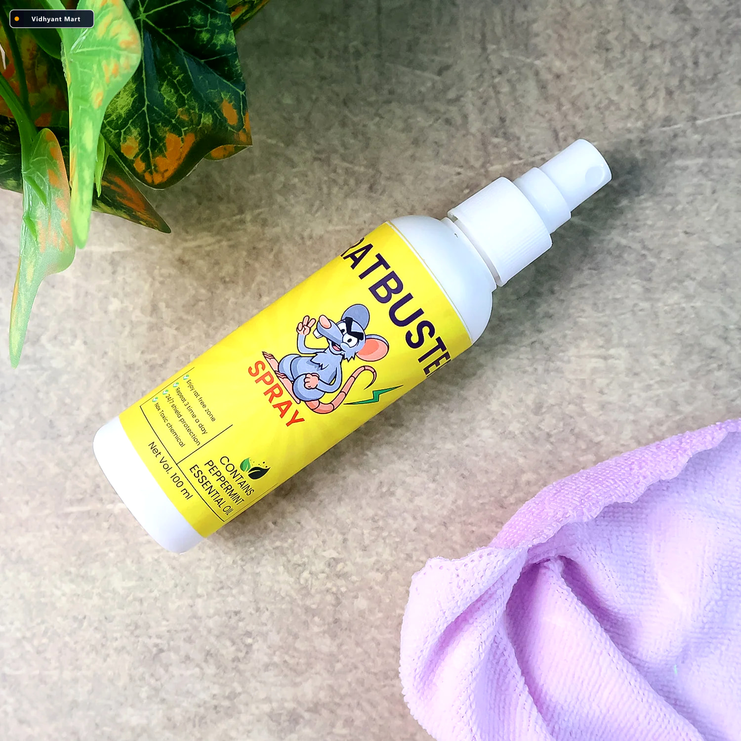 Vidhyant Mart Rat Repellent Spray 100ml Non Toxic Herbal Rodent 2