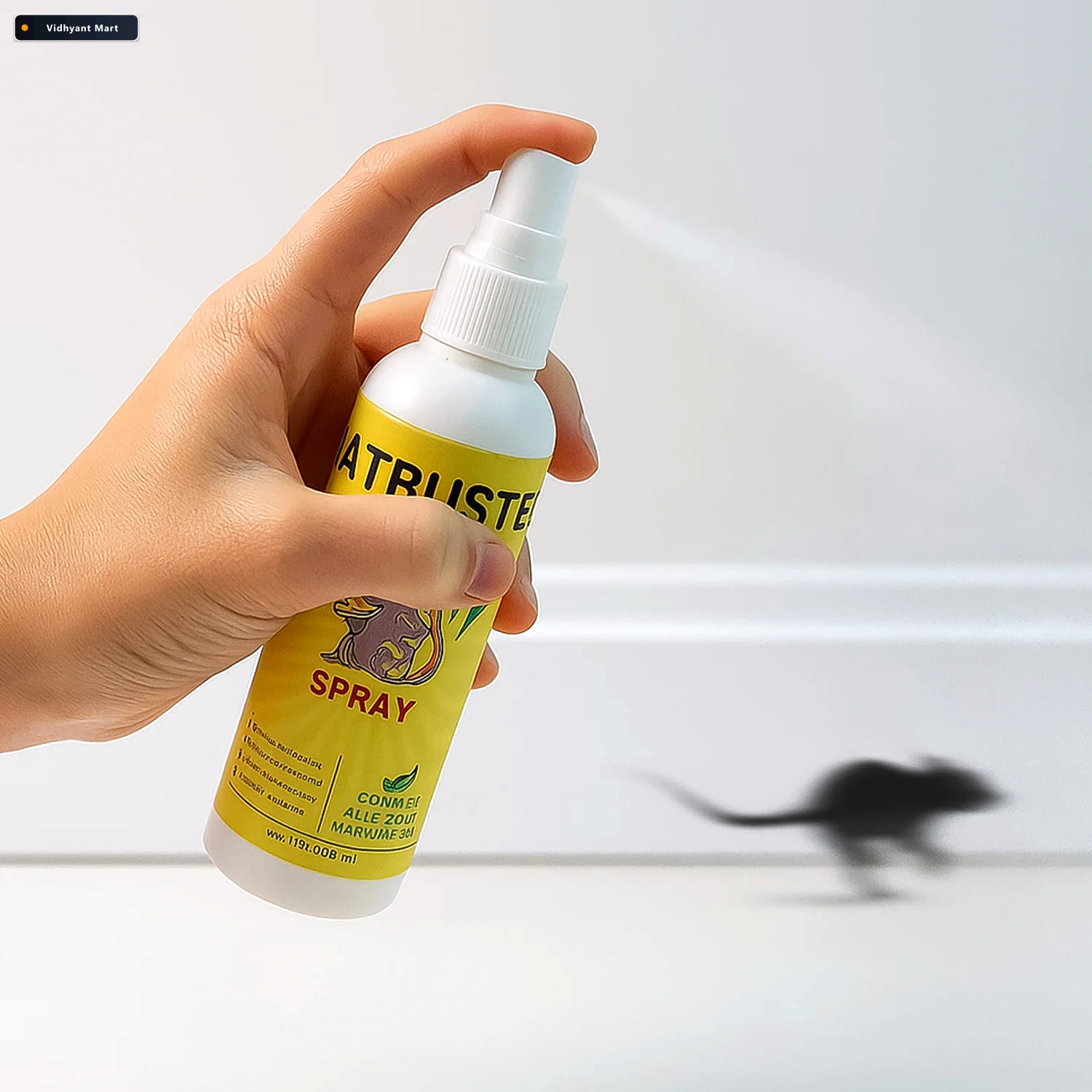 Vidhyant Mart Rat Repellent Spray 100ml Non Toxic Herbal Rodent 3