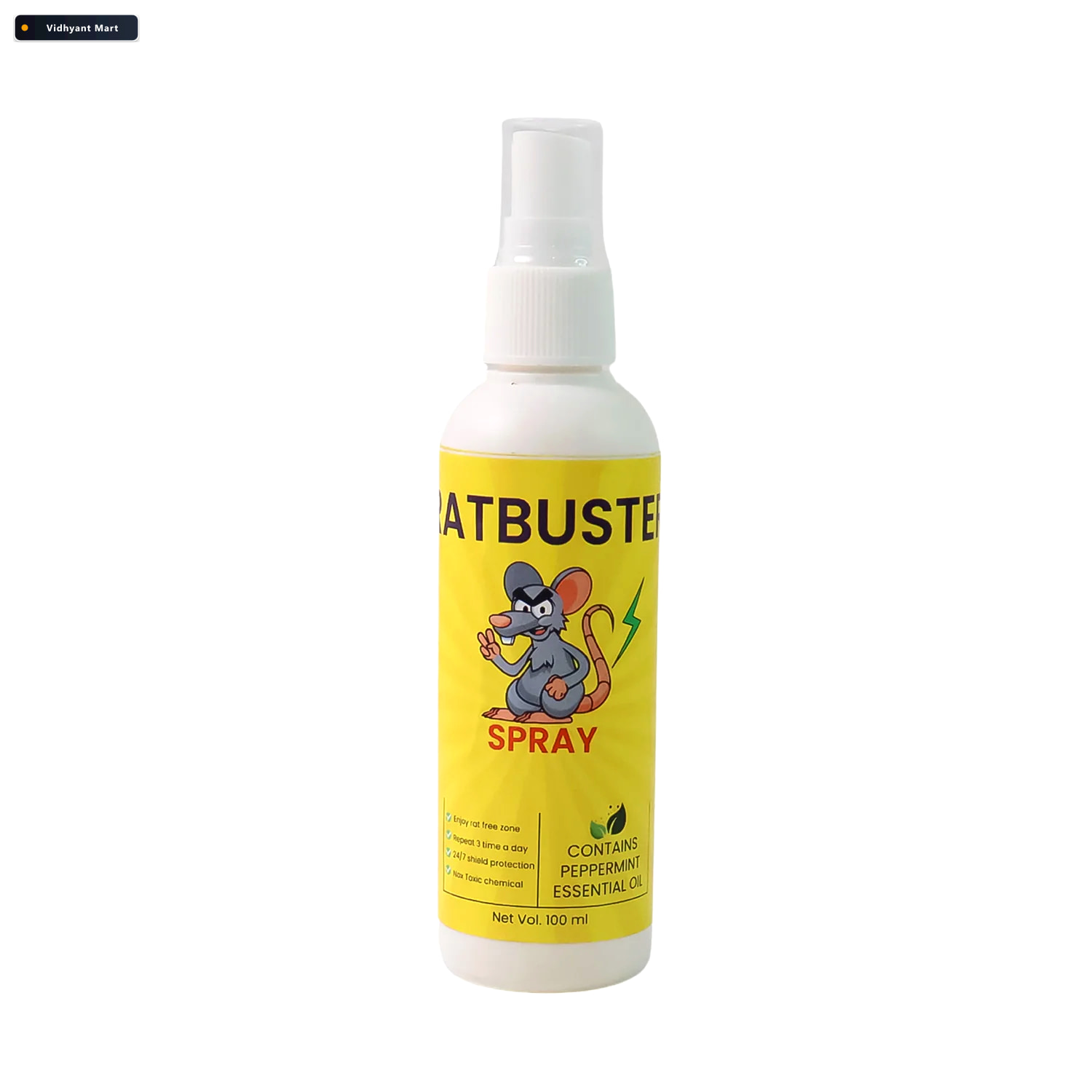 Vidhyant Mart Rat Repellent Spray 100ml Non Toxic Herbal Rodent 4