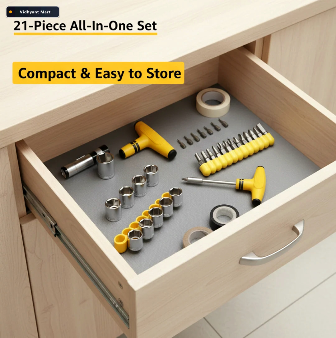 Vidhyant Mart Ratchet Socket Set 21 Piece T Shape Tools Xcelcraf 4